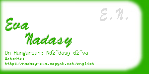 eva nadasy business card